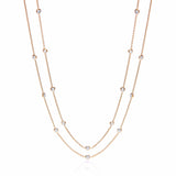 Gold Coated Rubover 23 CZ's Necklace 38