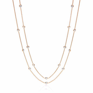 Gold Coated Rubover 23 CZ's Necklace 38