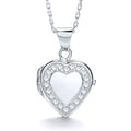 Heart Shape With Line Of CZ's Locket