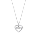 Heart With Infinity CZ Pendant On 16-18" Chain