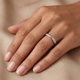 Platinum Diamond Set Crossover Eternity Ring