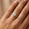 Platinum 0.90ct Round Brilliant Cut Diamond Ring