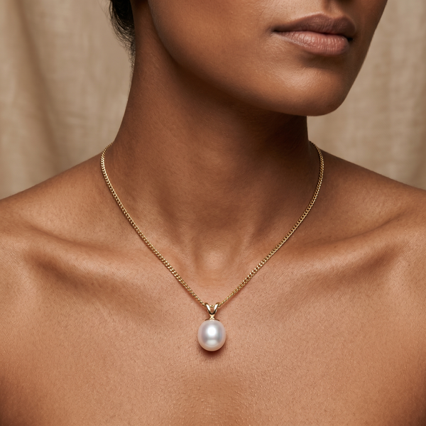 9K Yellow Gold Freshwater Pearl Pendant
