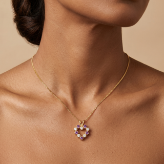 Model wearing 9K Yellow Gold Pendant - Sonny's Jewellers