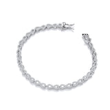 Infinity Tennis Silver CZ Bracelet