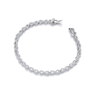 Infinity Tennis Silver CZ Bracelet