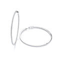 Micro Pave' 60mm Round Hoop CZ Earrings