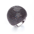Micro Pave' Big Cocktail Ring 503 Black CZ