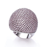 Micro Pave' Big Cocktail Ring 503 Pink CZ