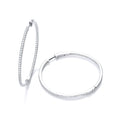 Micro Pave' Big Round Hoop CZ Earrings
