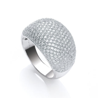 Micro Pave' Cocktail Ring 283 White CZ