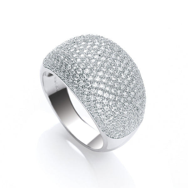 Micro Pave' Cocktail Ring 283 White CZ