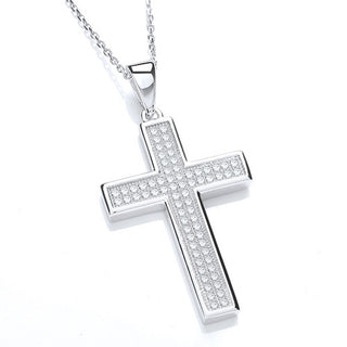 Micro Pave' Cross With Chain (£85)