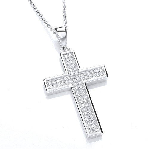 Micro Pave' Cross With Chain (£85)
