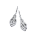 Micro Pave' CZ Encrusted Teardrop Shaped Earrings