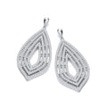 Micro Pave' CZ Large Drop Earrings