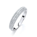 Micro Pave' Dome Ring White CZ