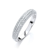 Micro Pave' Dome Ring White CZ