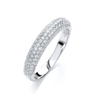 Micro Pave' Dome Ring White CZ