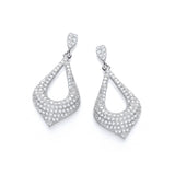 Micro Pave' Fancy CZ Drop Earrings