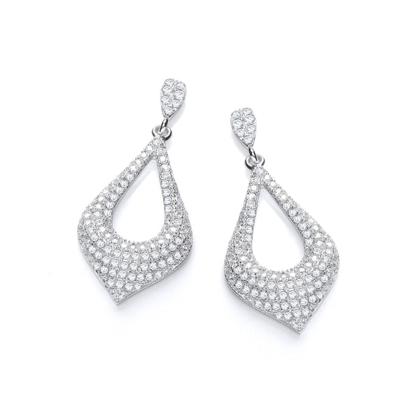 Micro Pave' Fancy CZ Drop Earrings