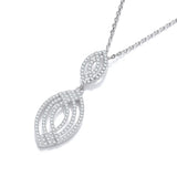 Micro Pave' Fancy CZ Pendant With 18" Chain