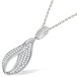 Micro Pave Fancy CZ Pendant With 18" Chain