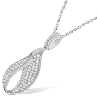 Micro Pave Fancy CZ Pendant With 18" Chain
