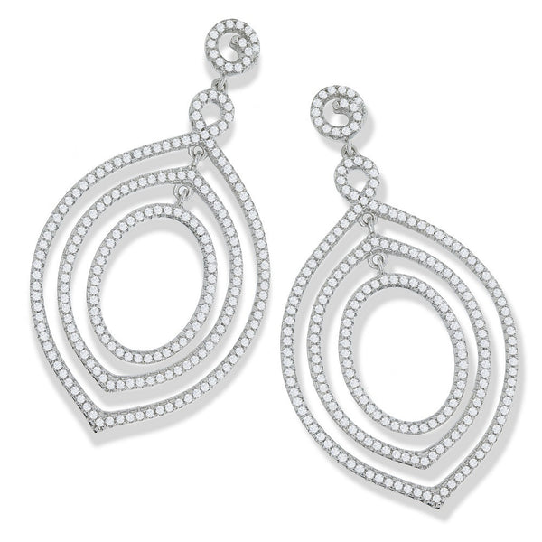 Micro Pave Fancy Drop CZ Earrings