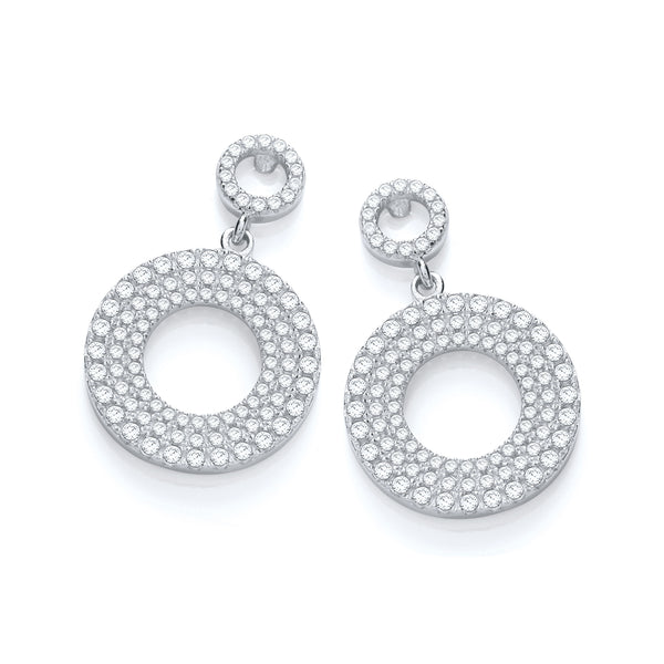 Micro Pave' Fancy Drop Earring