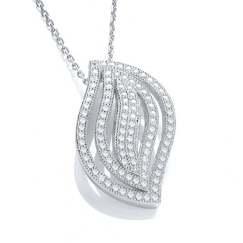Micro Pave' Fancy Pendant CZ With 18" Chain (£100)