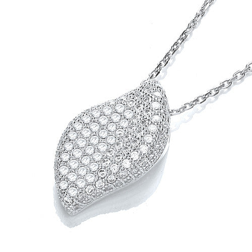 Micro Pave' Fancy Pendant CZ With 18" Chain (£75)