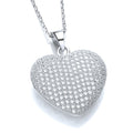 Micro Pave' Heart Pendant With 18" Chain (£115)