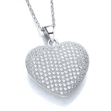 Micro Pave' Heart Pendant With 18" Chain (£115)