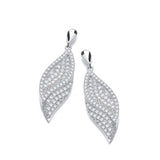 Micro Pave' Leaf CZ Earrings