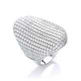 Micro Pave' Long Finger CZ Ring