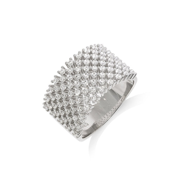 Micro Pave' Multi Row CZ Ring