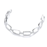 Micro Pave' Oval Links 242 CZ Bracelet 7.5"/19cm