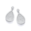 Micro Pave' Pear Shape CZ Drop Earrings