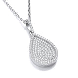 Micro Pave' Pear Shape Pendant With 18" Chain (£100)