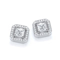 Micro Pave' Princess Cut CZ Fancy Stud