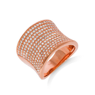Micro Pave Rose Coated Fancy Silver CZ Ring (£145)