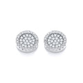 Micro Pave' Round CZ Stud Earrings