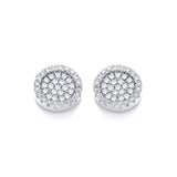 Micro Pave' Round CZ Stud Earrings