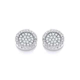 Micro Pave' Round CZ Stud Earrings