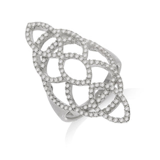Micro Pave Silver CZ Ring