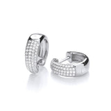 Micro Pave' Small Hoop With CZ