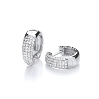 Micro Pave' Small Hoop With CZ