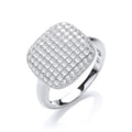 Micro Pave' Square CZ Ring