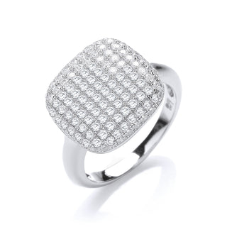 Micro Pave' Square CZ Ring